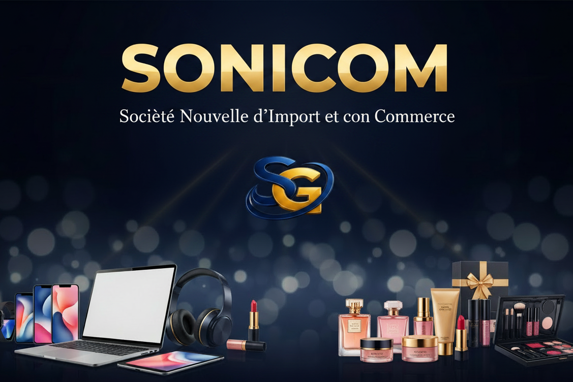 Bannière SONICOM avec nom en grand